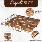 Personalized End Grain Butcher Block Board - Acacia Wood Cutting Board