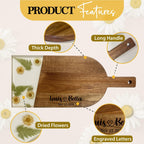 Personalized Dried Flower Resin Charcuterie Board