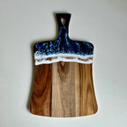 Personalized Wooden Ocean Wave Resin Cutting Board Serving Tray