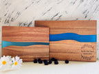 Personalized Epoxy Resin River Cutting Board