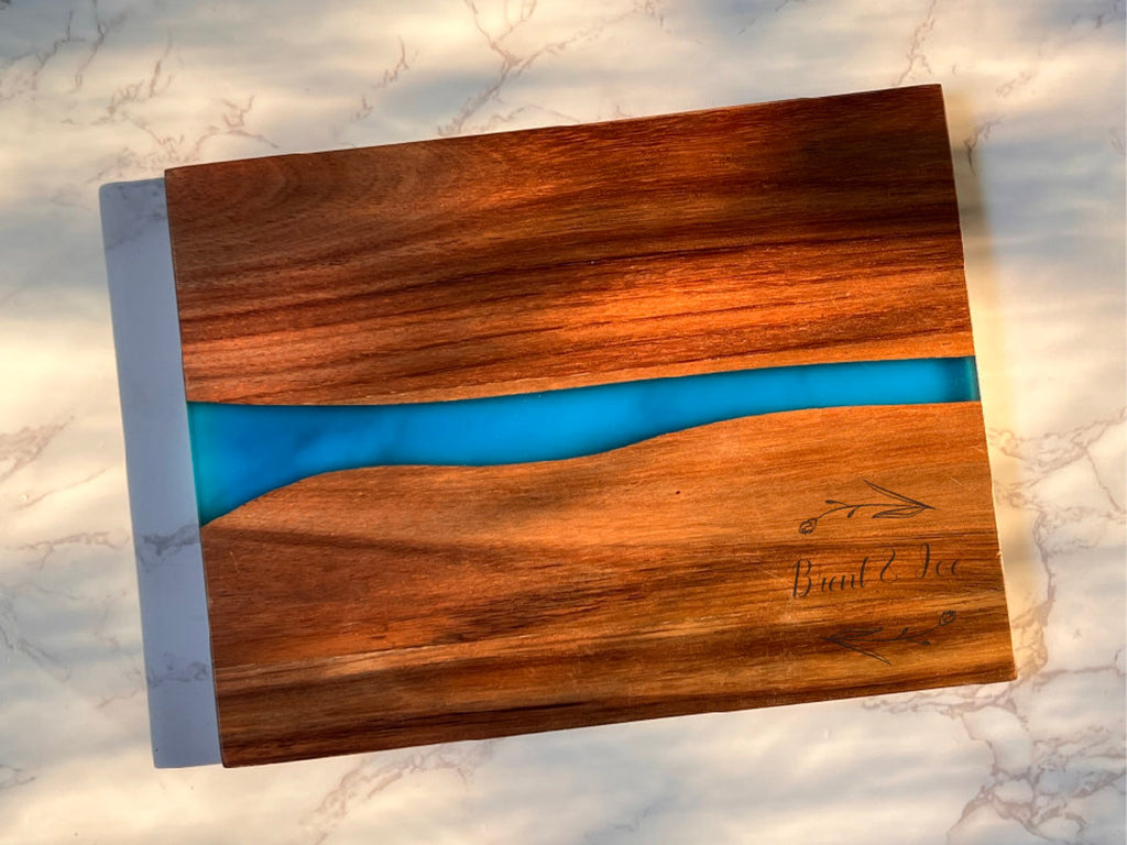 Personalized Resin River Charcuterie Board