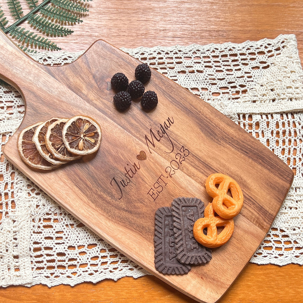 Personalized Charcuterie Board for Engagement Party Gift