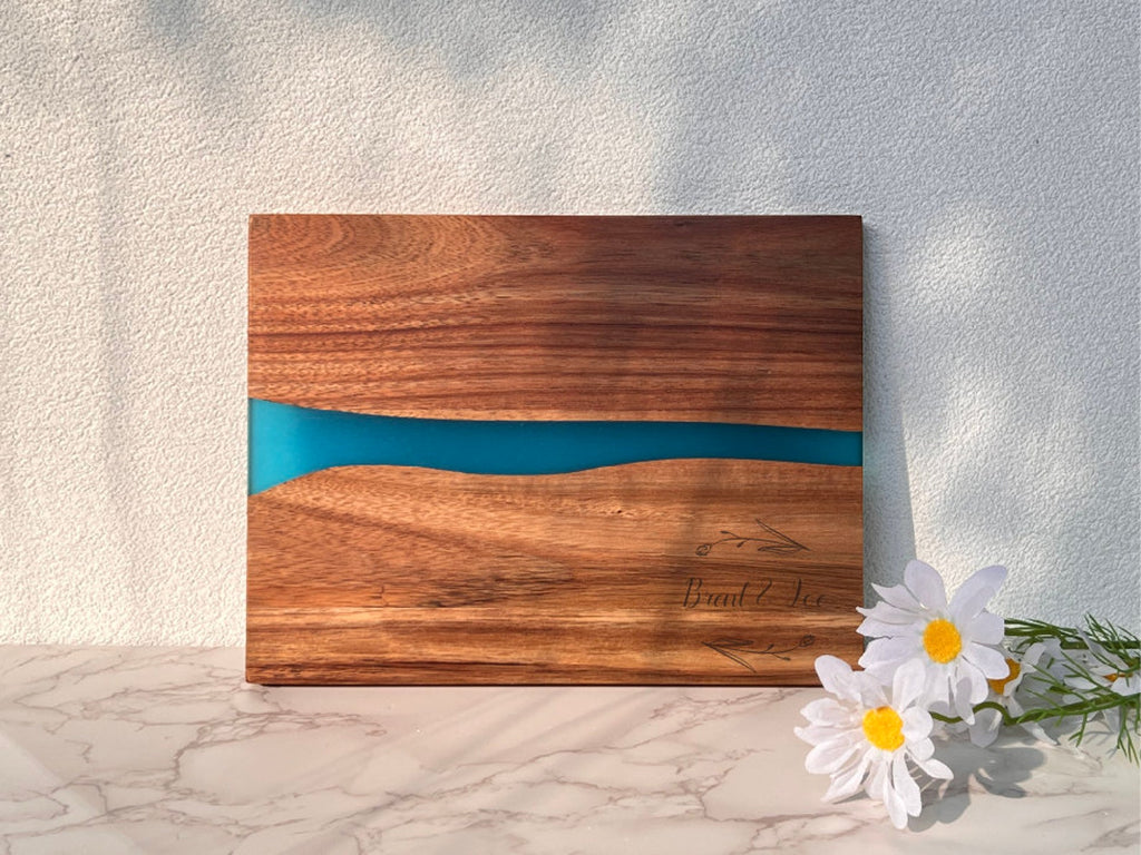Personalized Resin River Charcuterie Board