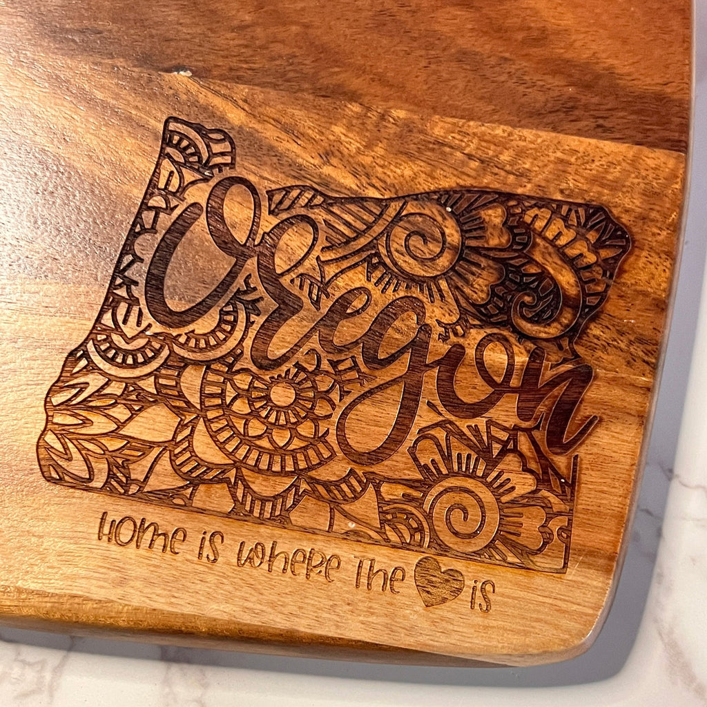Personalized Home State Charcuterie Board