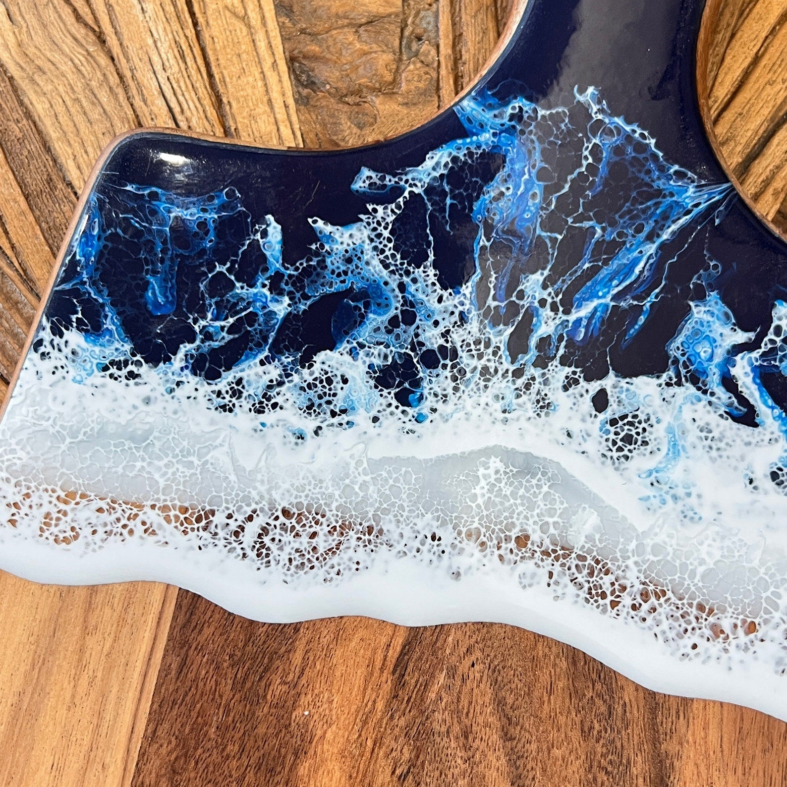 Personalized Ocean Resin Cutting Board with Handle