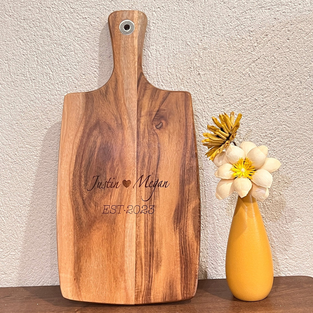 Personalized Wooden Charcuterie Board with Handle
