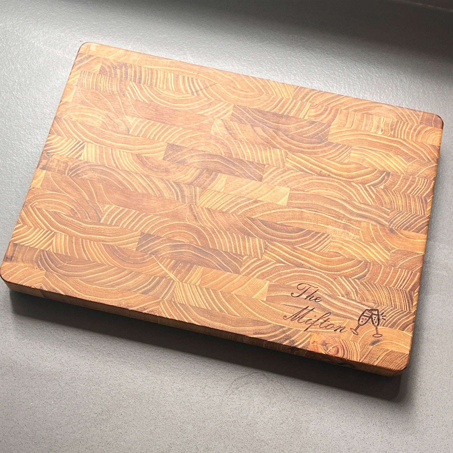 Personalized Teak Wood Family Cutting Board