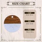 Personalized Round Marble and Wood Charcuterie Board with Coasters