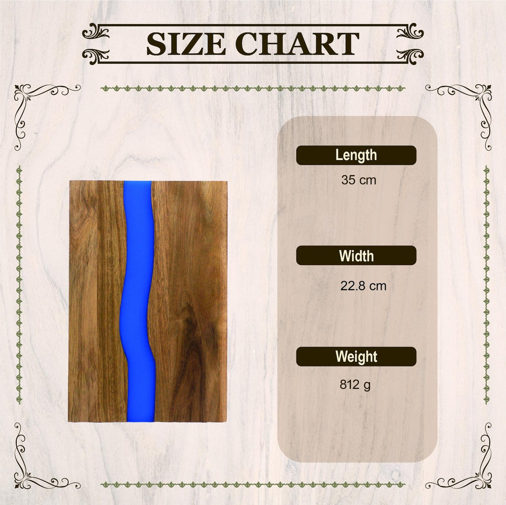 Personalized Epoxy Resin River Cutting Board