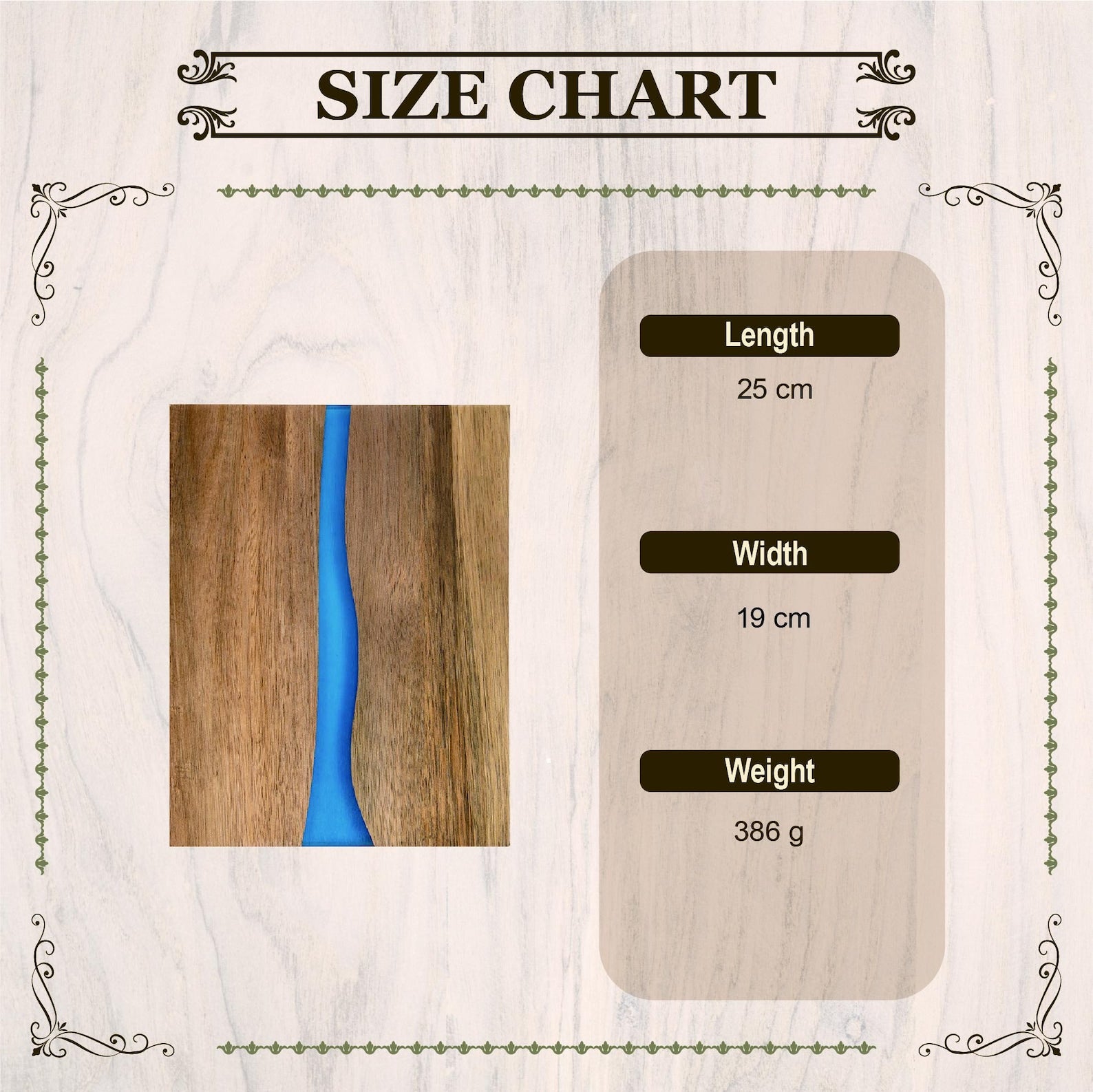 Personalized Resin River Charcuterie Board