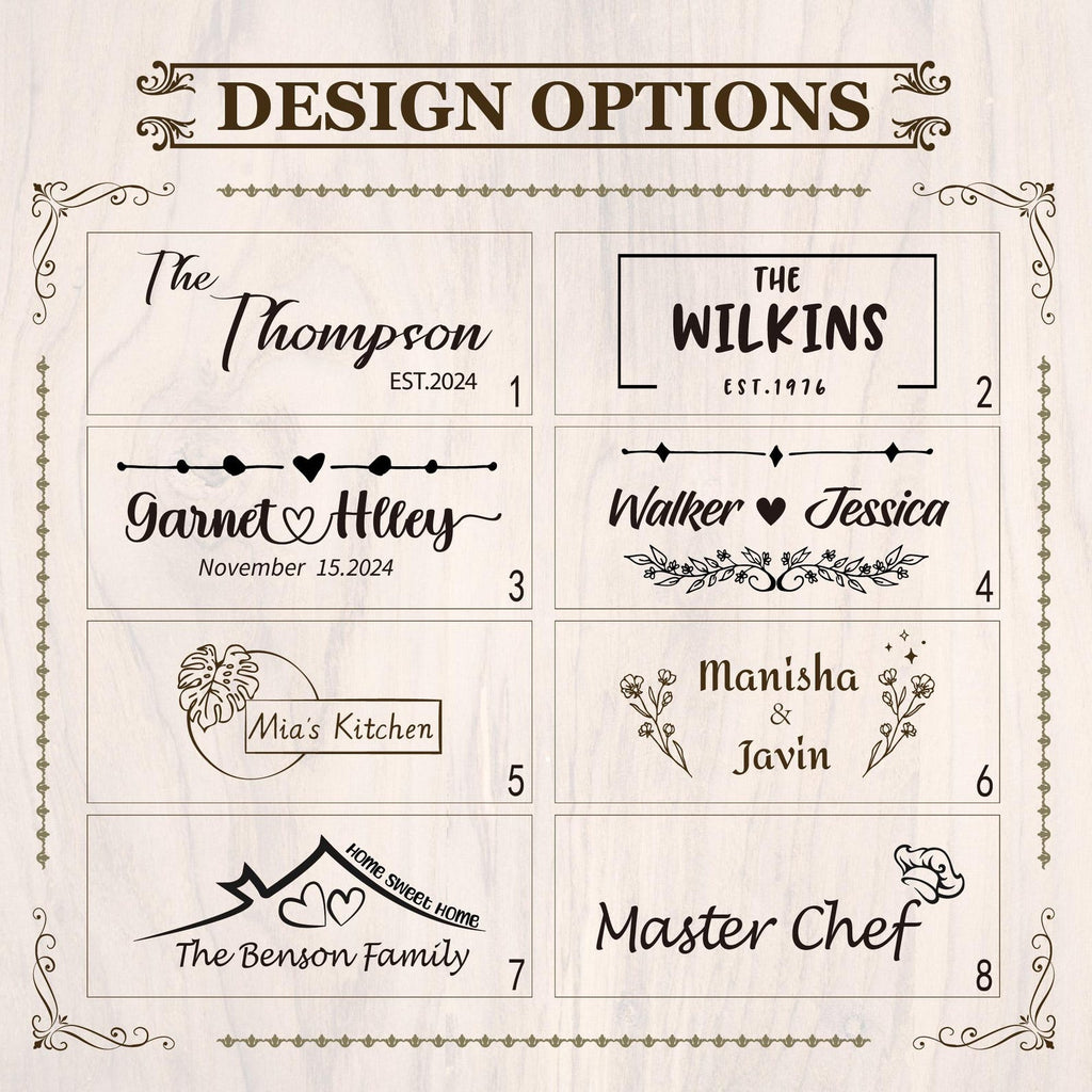 Personalized Non-Slip Cutting Board