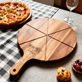Personalized Pizza Board with Handle & Slice Grooves