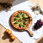 Personalized Pizza Board with Handle & Slice Grooves