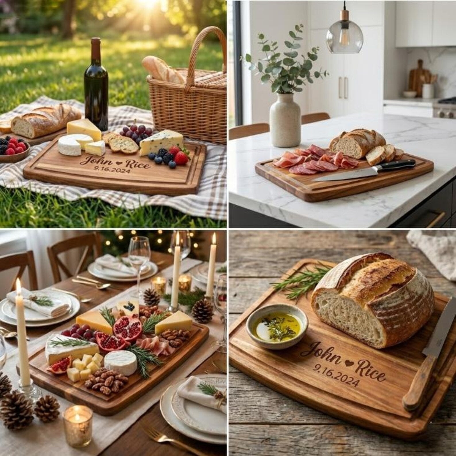 Personalized Acacia Wood Charcuterie Board