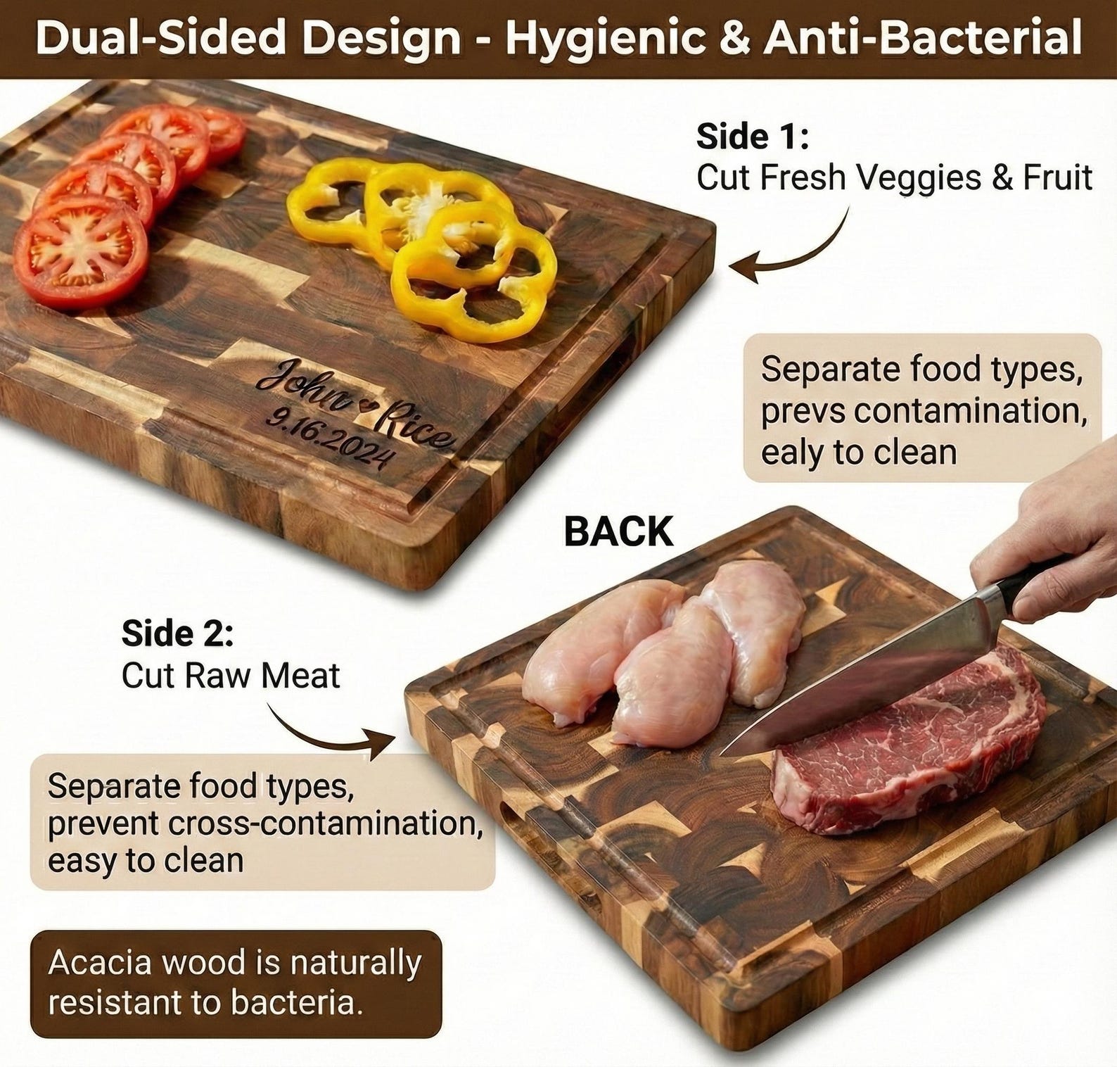 Personalized Anniversary Cutting Board