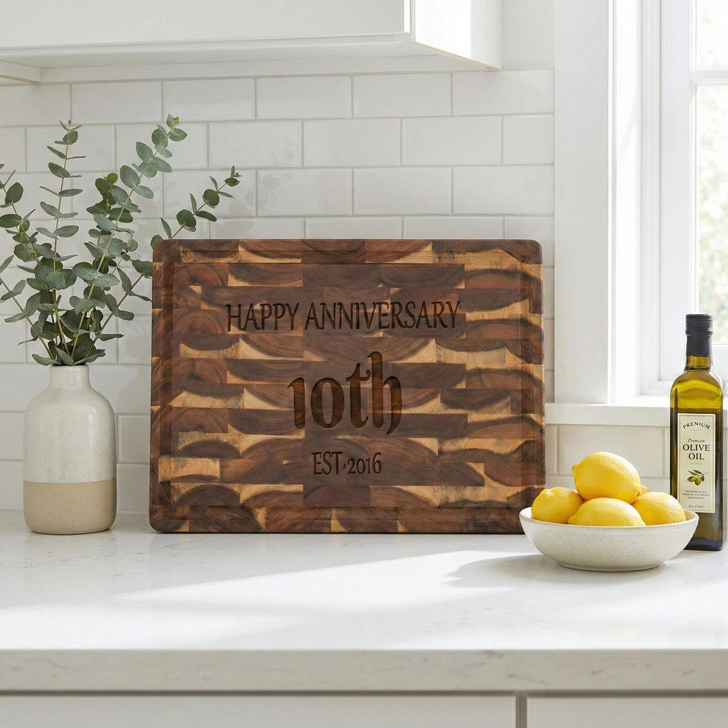 Personalized Anniversary Cutting Board
