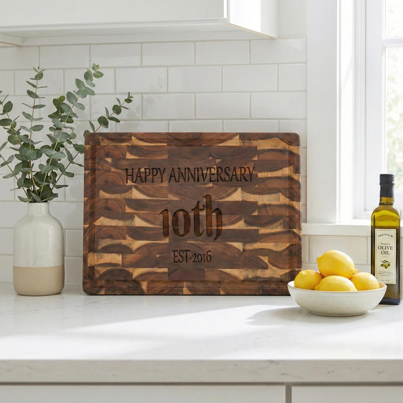 Personalized Anniversary Cutting Board