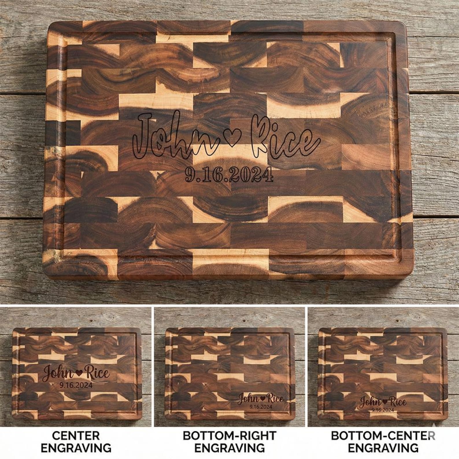 Custom Butcher Block and Engraved Serving Board