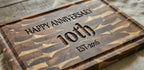 Personalized Anniversary Cutting Board