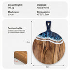 Personalized Ocean Wave Resin Charcuterie Board