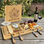 Personalized Foldable Bamboo Charcuterie Board Set