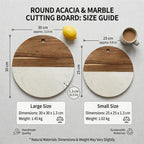 Personalized Round Marble Charcuterie Board