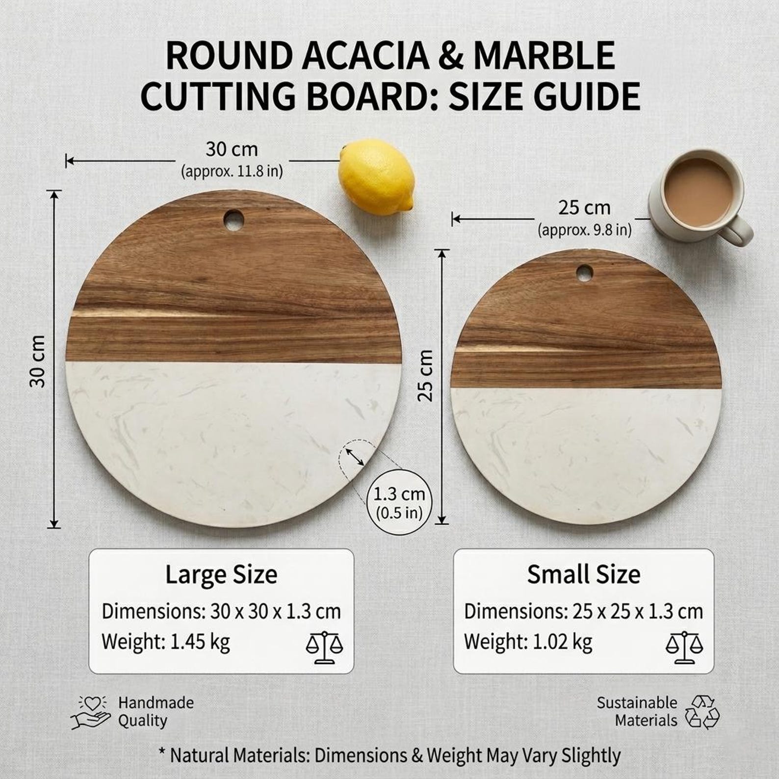 Personalized Round Marble Charcuterie Board