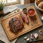 Personalized Acacia Wood Cutting Board and Steak Serving Platter