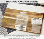 Personalized marble and acacia cheese board