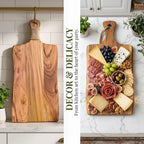 Personalized live edge charcuterie board with handle