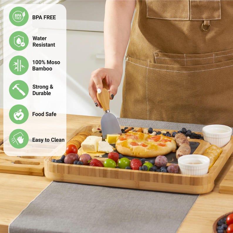Personalized Mother's Day Bamboo Cheese Board & Slate