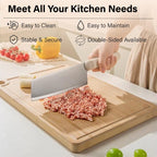 Custom Whole Bamboo Cutting Board with Stand | Mother's Day Gift