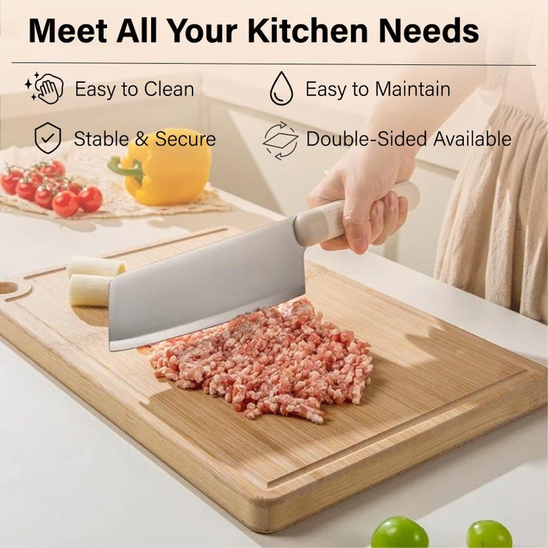 Personalized Bamboo Cutting Board with Conversion Chart | Gift for Mom