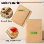 Custom Whole Bamboo Cutting Board with Stand | Mother's Day Gift