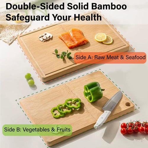 Custom Whole Bamboo Cutting Board with Stand | Mother's Day Gift