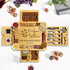 Personalized 4-Drawer Bamboo Cheese Board - Mother’s Day Kitchen Gift