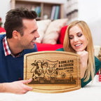 Funny Custom Acacia Board - Wedding, Engagement & Housewarming Gift