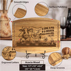 Funny Custom Acacia Board - Wedding, Engagement & Housewarming Gift