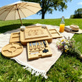 Personalized Bamboo Charcuterie Board with 3 Drawers & Tray