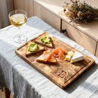 Personalized Acacia Wood Cutting Board - Reversible Housewarming Gift