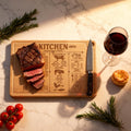 Custom Whole Bamboo Cutting Board with Stand | Mother's Day Gift