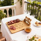 Custom Bamboo Charcuterie Board with Magnetic Knife Storage