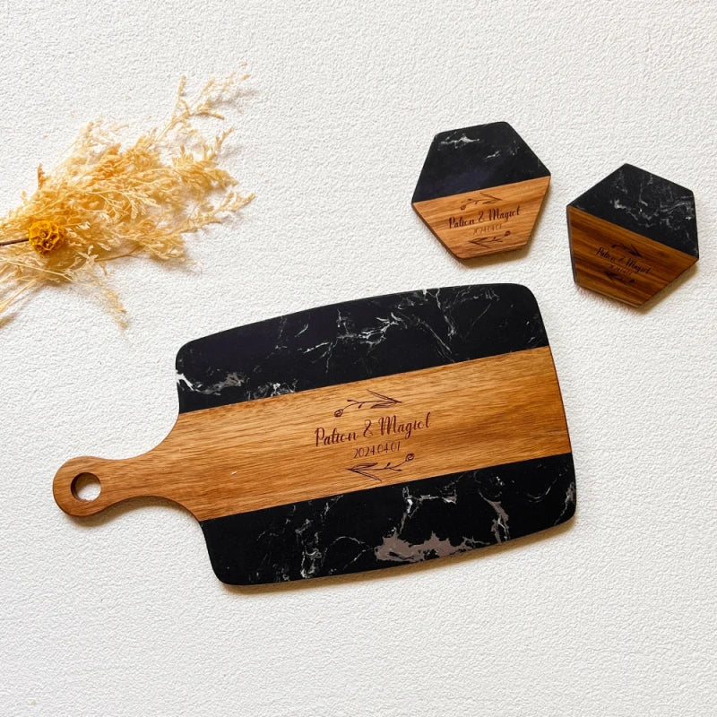 laser-engraved-marble-board-two-hexagon-coasters