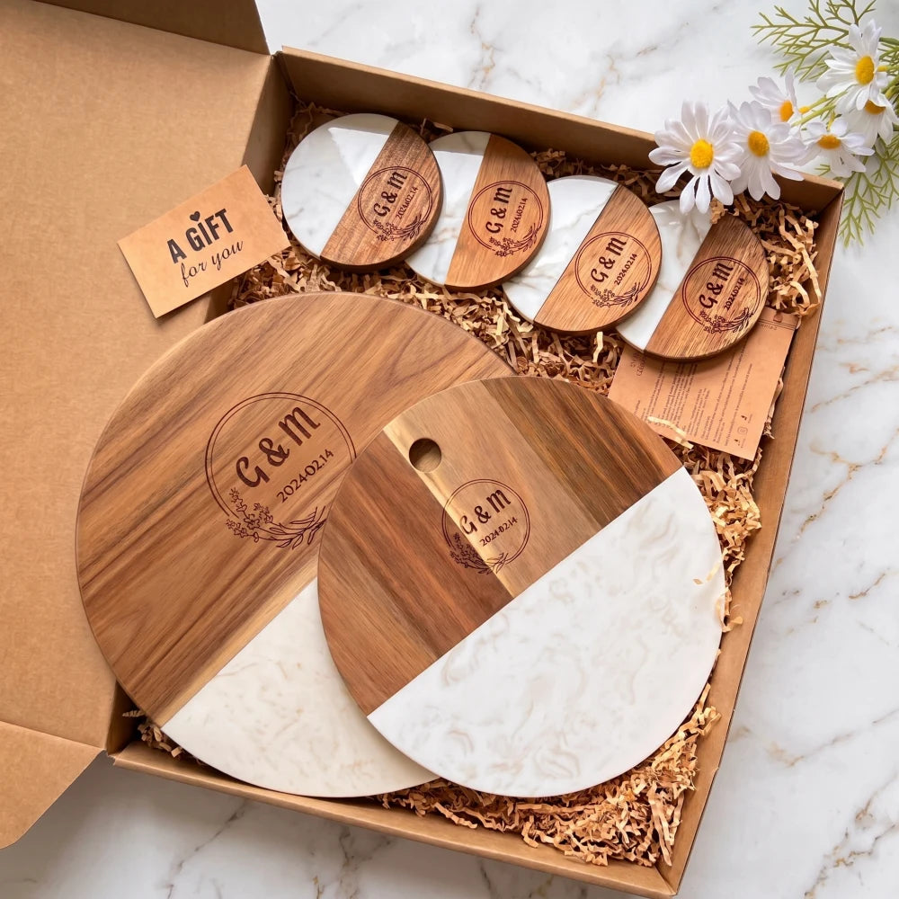 personalized-round-marble-wood-board-gift-box